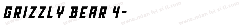 Grizzly Bear 4字体转换